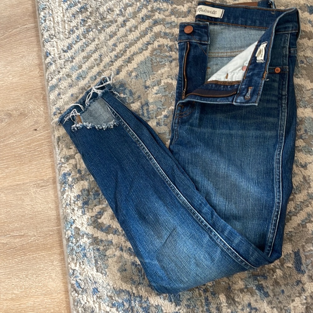 Madewell high rise step-up hem skinny jeans size 26